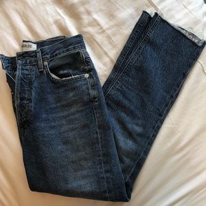 Agolde Riley High Rise Straight Cropped Jeans